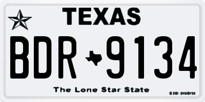 TX license plate BDR9134