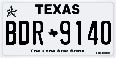 TX license plate BDR9140