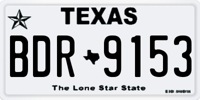 TX license plate BDR9153