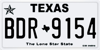 TX license plate BDR9154