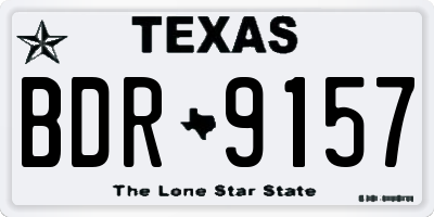 TX license plate BDR9157