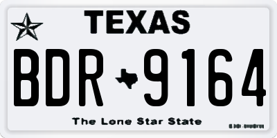 TX license plate BDR9164