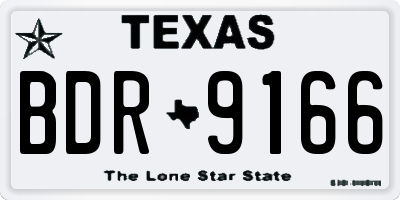 TX license plate BDR9166