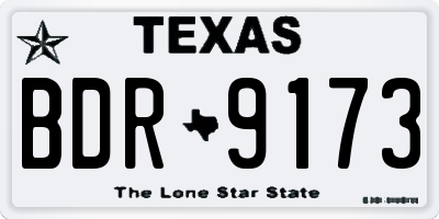 TX license plate BDR9173