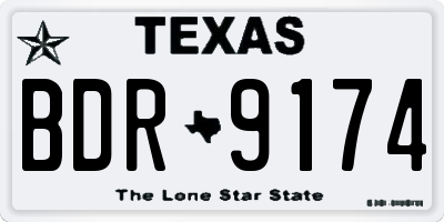 TX license plate BDR9174
