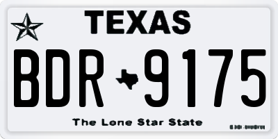TX license plate BDR9175