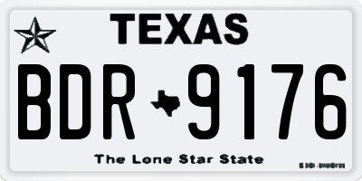 TX license plate BDR9176