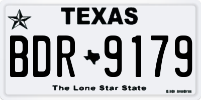 TX license plate BDR9179
