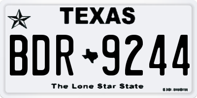 TX license plate BDR9244