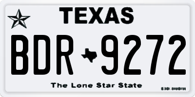 TX license plate BDR9272