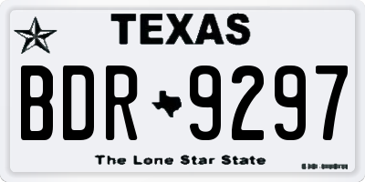 TX license plate BDR9297