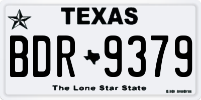 TX license plate BDR9379