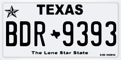 TX license plate BDR9393