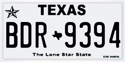 TX license plate BDR9394
