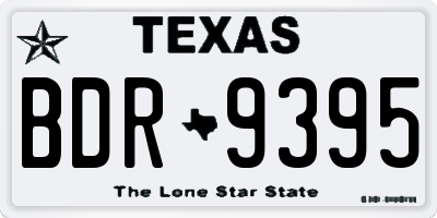 TX license plate BDR9395