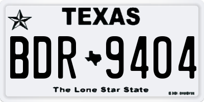 TX license plate BDR9404