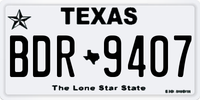 TX license plate BDR9407