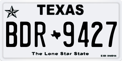 TX license plate BDR9427
