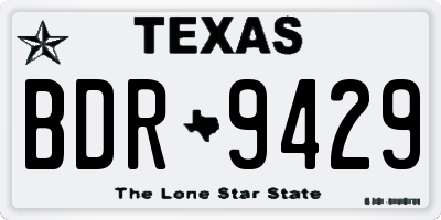 TX license plate BDR9429