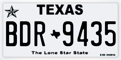 TX license plate BDR9435