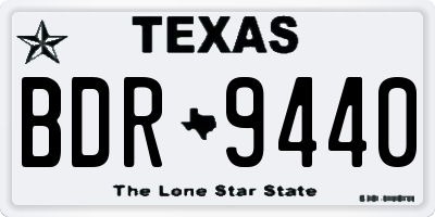 TX license plate BDR9440