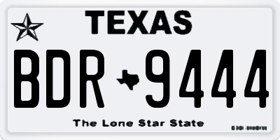 TX license plate BDR9444
