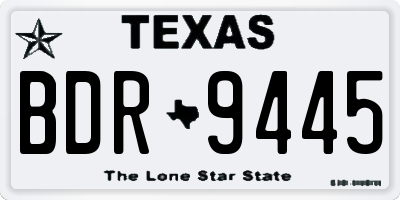 TX license plate BDR9445