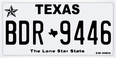 TX license plate BDR9446