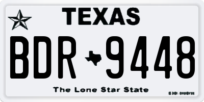 TX license plate BDR9448