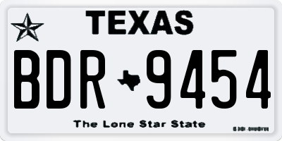 TX license plate BDR9454