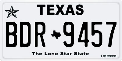 TX license plate BDR9457