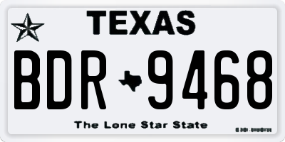 TX license plate BDR9468