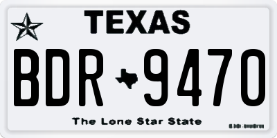 TX license plate BDR9470