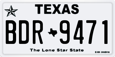 TX license plate BDR9471