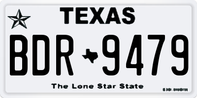 TX license plate BDR9479