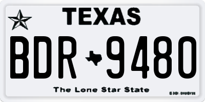 TX license plate BDR9480
