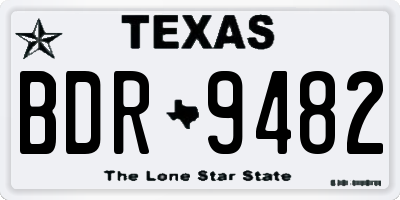 TX license plate BDR9482