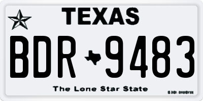 TX license plate BDR9483