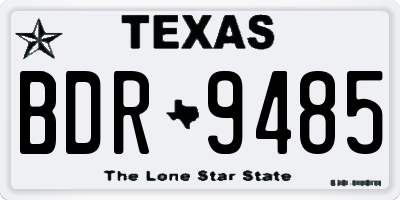 TX license plate BDR9485