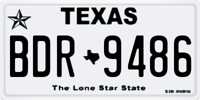 TX license plate BDR9486