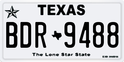 TX license plate BDR9488