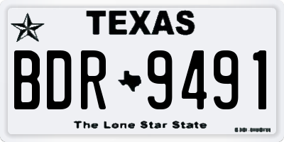 TX license plate BDR9491