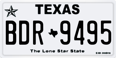 TX license plate BDR9495