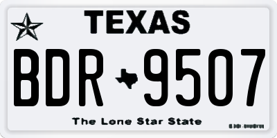 TX license plate BDR9507