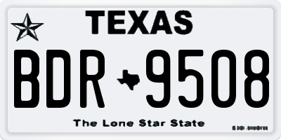 TX license plate BDR9508