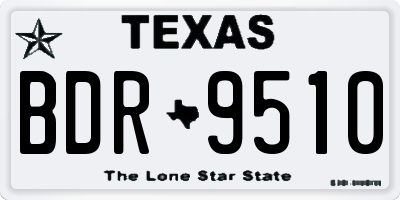 TX license plate BDR9510