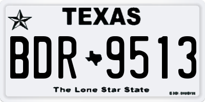 TX license plate BDR9513