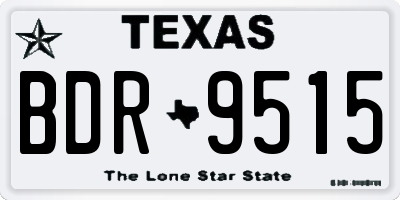 TX license plate BDR9515