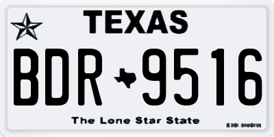 TX license plate BDR9516
