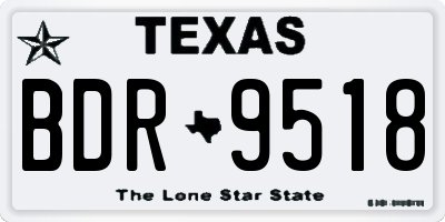TX license plate BDR9518